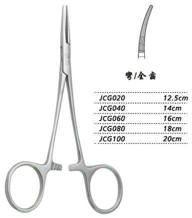 金鐘止血鉗精細 JCG060 16cm 彎全齒 （精細）