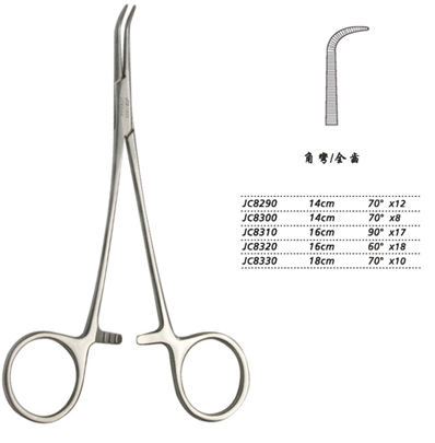 金鐘分離結扎鉗14cm JC8290 14cm 70°×12全齒