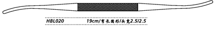 金鐘鼻剝離器彎長(zhǎng)圓形 HBL020 19cm 彎長(zhǎng)圓形 頭寬 2.5/2.5